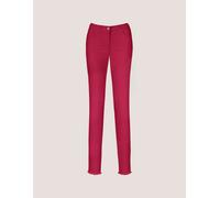 Regular-fit-Jeans MADELEINE "Jeans Mid Waist Skinny-Hose mit Fransen", Damen, Gr. 38, N + K Gr, türkisblau, Obermaterial: 92% Baumwolle CO. 6% Polyester PES. 2% Elasthan EL., Modern, normal, Jeans, mi