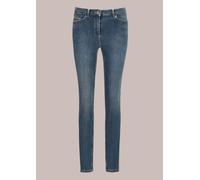 Regular-fit-Jeans MADELEINE "Jeans Schlanke Five-Pocket-Jeans, Raffung", Damen, Gr. 24, N + K Gr, beige (bleached), Obermaterial: 97% Baumwolle CO. 3% Elasthan EL., Modern, normal, Jeans (19227438-24)