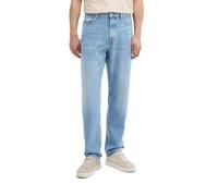 Regular-fit-Jeans MARC O'POLO "aus besonders weichem TENCEL™ Lyocell, Leinen und Bio-Baumwolle", Herren, Gr. 31, Länge 34, medium blau, Obermaterial: 61% Lyocell, 20% Leinen, 19% Baumwolle, unifarben,