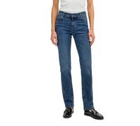 Regular-fit-Jeans MARC O'POLO "aus Bio-Baumwolle-Mix", Damen, Gr. 33, Länge 34, blau (salt and pepper mid blau wash), Obermaterial: 90% Baumwolle, 9% Polyester, 1% Elasthan, unifarben, regular fit nor