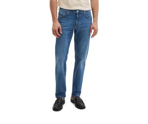 Regular-fit-Jeans MARC O'POLO "aus Bio-Baumwolle-Mix", Herren, Gr. 29, Länge 32, blau (dunkelblau), Obermaterial: 86% Baumwolle, 12% Polyester, 2% Elasthan, unifarben, regular fit normal, Jeans (82729