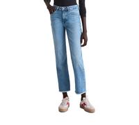 Regular-fit-Jeans MARC O'POLO "aus softem Cashmere Touch Denim", Damen, Gr. 29, Länge 34, blau (medium blau), Obermaterial: 92% Baumwolle, 6% Elastomultiester, 2% Elasthan, unifarben, regular fit knöc