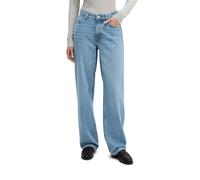 Regular-fit-Jeans MARC O'POLO "aus weichem Lyocell-Organic-Cotton-Mix", Damen, Gr. 28, Länge 32, blau (medium blau), Obermaterial: 76% Lyocell, 24% Baumwolle, unifarben, regular fit extralang, Jeans (