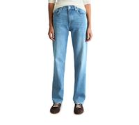 Regular-fit-Jeans MARC O'POLO DENIM "aus hochwertigem Baumwoll-Lyocell-Stretch", Damen, Gr. 29, Länge 34, blau (medium blau), Obermaterial: 60% Baumwolle, 39% Lyocell, 1% Elasthan, unifarben, regular