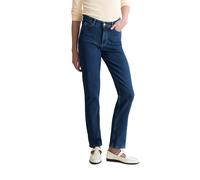 Regular-fit-Jeans MARC O'POLO DENIM "aus weichem Organic-Cotton-Lyocell-Stretch", Damen, Gr. 27, Länge 32, dunkelblau, Obermaterial: 60% Baumwolle, 39% Lyocell, 1% Elasthan, unifarben, regular fit nor