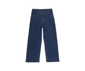Regular-fit-Jeans MINYMO "Regular-fit-Jeans MIJeans wide loose fit", Mädchen, Gr. 140, N-Gr, blau (denim), Obermaterial: 80% Baumwolle CO. 19% Polyester PES. 1% Elasthan EL., Jeans (75462225-140) deni
