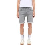 Regular-fit-Jeans MUSTANG "Herren Style Chicago Shorts", Herren, Gr. 33, grau (842 dunkelgrau), Denim/Jeans, 83% Baumwolle, 15% Polyester, 2% Elasthan, unifarben, regular fit, Jeans Regular-fit-Jeans