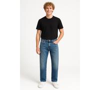 Regular-fit-Jeans ONLY & SONS "ONSEDGE STRAIGHT BOX TAI DNM MU OTL", Herren, Gr. 31, Länge 32, blau (medium blau denim), Denim/Jeans, Obermaterial: 100% Baumwolle, Abriebeffekte, regular fit, Jeans (6