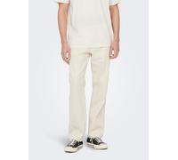 Regular-fit-Jeans ONLY & SONS "ONSEDGE STRAIGHT BROMO 0017 DOT DNM NOOS", Herren, Gr. 36, Länge 34, beige (ecru), Denim/Jeans, Obermaterial: 100% Baumwolle, regular fit, Jeans (17133046-36) ecru