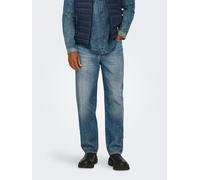 Only & Sons Straight Leg Jeans im 5-Pocket-Design Modell 'EDGE' in Jeansblau, Größe 36/34