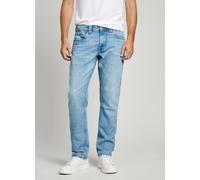 Regular-fit-Jeans PEPE JEANS "CASH", Herren, Gr. 34, Länge 30, blau (light used wiser), Denim/Jeans, Obermaterial: 89% Baumwolle, 10% Polyester, 1% Elasthan, leichte Abriebeffekte, normal lang, Jeans