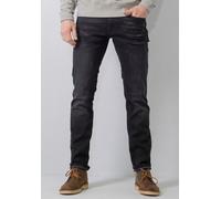 Regular-fit-Jeans PETROL INDUSTRIES "RUSSEL", Herren, Gr. 30, Länge 32, schwarz (schwarz stone), Denim/Jeans, Obermaterial: 86% Baumwolle, 12% Polyester, 2% Elasthan, normal, Jeans, mit Fade-out Effek