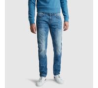 Regular-fit-Jeans PME LEGEND "Nightflight PTR120", Herren, Gr. 34, Länge 34, blau (mid blau), Denim/Jeans, Obermaterial: 93% Baumwolle, 6% Polyester, 1% Elasthan, regular fit lang, Jeans, in verschied