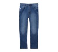 Regular-fit-Jeans S.OLIVER JUNIOR, Jungen, Gr. 134, N-Gr, blau (mid blau), Denim/Jeans, Obermaterial: 85% Baumwolle, 14% Polyester, 1% Elasthan, regular fit knöchellang, Jeans, mit Taschen (16990810-1