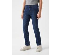 Regular-fit-Jeans S.OLIVER JUNIOR, Jungen, Gr. 152, N-Gr, blau (dunkelblau), Denim/Jeans, Obermaterial: 85% Baumwolle, 14% Polyester, 1% Elasthan, regular fit knöchellang, Jeans, mit Taschen (38045529