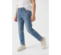 s.Oliver Jeans Treggings – Skinny Fit, Mid Rise, Skinny Leg, mit Stickerei – Blau 128/REG