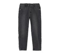 Regular-fit-Jeans S.OLIVER JUNIOR, Mädchen, Gr. 98, N-Gr, schwarz, Denim/Jeans, Obermaterial: 80% Baumwolle, 18% Polyester, 2% Elasthan, regular fit knöchellang, Jeans, mit Taschen (50291536-98) schwa