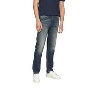 Regular-fit-Jeans S.OLIVER "MAURO", Herren, Gr. 32, Länge 34, blau (dunkelblau used), Denim/Jeans, Obermaterial: 98% Baumwolle, 2% Elasthan, unifarben, regular fit knöchellang, Jeans, im Five-Pocket S