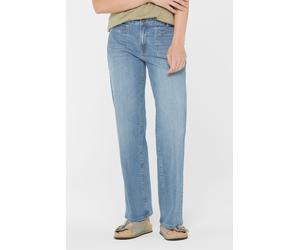 Regular-fit-Jeans SENSES.THE LABEL, Damen, Gr. 28, Normalgrößen, blau, Denim/Jeans, Material: 98% Baumwolle, 2% Elasthan, Abriebeffekte, regular fit, Jeans, mit ausgestelltem Bein (82616447-28) blau
