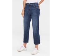 Regular-fit-Jeans SENSES.THE LABEL, Damen, Gr. 29, Normalgrößen, blau, Material: 98% Baumwolle, 2% Elasthan, Abriebeffekte, regular fit, Jeans, mit hoher Leibhöhe (98567139-29) blau