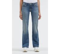 Regular-fit-Jeans SOCCX, Damen, Gr. 28, Normalgrößen, blau, Material: 99% Baumwolle, 1% Elasthan, Abriebeffekte, regular fit, Jeans, mit niedriger Leibhöhe (56565562-28) blau