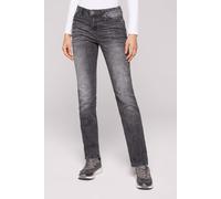 SOCCX Damen Jeans RO:My mit Bleaching-Effekten Grey Used 31 34