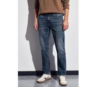 Regular-fit-Jeans STREET ONE MEN, Herren, Gr. 31, Länge 32, blau (dunkelblau wash), Jeans, 98% Baumwolle, 2% Elasthan, unifarben, lang, Jeans, aus Baumwolle mit Stretchanteil (42389858-31) dunkelblau 