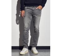Regular-fit-Jeans STREET ONE MEN, Herren, Gr. 34, Länge 34, grau (mid grau wash), Jeans, 98% Baumwolle, 2% Elasthan, unifarben, Casual, lang, Jeans, aus Baumwolle mit Stretchanteil (25199267-34) mid g