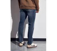 Regular-fit-Jeans STREET ONE MEN, Herren, Gr. 36, Länge 32, blau (dunkelblau wash), Jeans, 98% Baumwolle, 2% Elasthan, unifarben, casual, lang, Jeans, aus Baumwolle mit Stretchanteil (42389858-36) dun