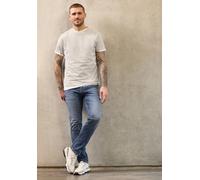 Regular-fit-Jeans STREET ONE MEN, Herren, Gr. 38, Länge 30, indigo blau random wash, Jeans, 99% Baumwolle, 1% Elasthan, unifarben, normal, Jeans, 5-Pocket-Style (55518953-38) indigo blau random wash