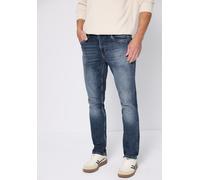 Regular-fit-Jeans STREET ONE MEN, Herren, Gr. 38, Länge 30, indigo blau wash, Jeans, 99% Baumwolle, 1% Elasthan, unifarben, lang, Jeans, aus Baumwolle mit Stretchanteil (53801508-38) indigo blau wash