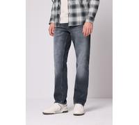 Regular-fit-Jeans STREET ONE MEN, Herren, Gr. 38, Länge 34, mid grau overdye blau, Jeans, 81% Baumwolle, 18% Polyester, 1% Elasthan, unifarben, lang, Jeans, 5-Pocket-Style (26065168-38) mid grau overd