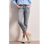 Regular-fit-Jeans STREET ONE "Style Jane", Damen, Gr. 28, Länge 26, grau (light grau random wash), Denim/Jeans, Obermaterial: 85% Baumwolle, 9% Polyester, 4% Elastomultiester, 2% Elasthan, unifarben,