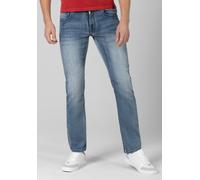Regular-fit-Jeans TIMEZONE "Regular GerritTZ", Herren, Gr. 31, Länge 32, blau, 70% Baumwolle 20% Polyester 9% Viskose 1% Elastan, normal, Jeans (78250329-31) blau
