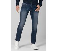 Regular-fit-Jeans TIMEZONE "Regular GerritTZ", Herren, Gr. 33, Länge 34, blau, 93% Baumwolle 6% Elasthan (T-400) 1% Elastan/Lycra, Jeans Regular-fit-Jeans (14211067-33)