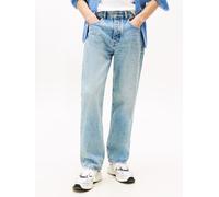 Regular-fit-Jeans TOMMY JEANS "Otis Regular Straight", Herren, Gr. 34, Länge 32, denim mid light blau, Denim/Jeans, Obermaterial: 100% Baumwolle, unifarben, casual, regular fit lang, Jeans, Mit Gürtel