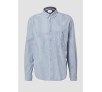Regular Fit: Kariertes Baumwollhemd mit Struktur und Button-Down-Kragen XL blau 2168121.50N1.XL