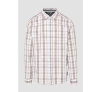 Regular Fit: Kariertes Hemd mit Label-Patch M weiß 2164053.01N5.M