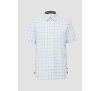 Regular Fit: Kariertes Kurzarmhemd mit Struktur 3XL weiß|blau 2161420.01N1.3XL