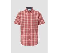 Regular Fit: Kariertes Kurzarmhemd mit Struktur L rot 2163034.42N1.L