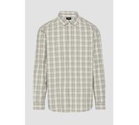 Regular Fit: Kariertes Struktur-Hemd aus Baumwolle XXL beige|grau 2164616.90N0.XXL