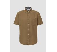 Regular Fit: Kurzarm-Hemd aus Lyocellmix mit Button-Down-Kragen M braun 2163033.8483.M