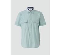 Regular Fit: Kurzarmhemd mit Strukturstreifen und Kentkragen M türkis 2165424.6092.M
