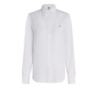 Tommy Hilfiger Damen Bluse aus Leinen Regular Fit, weiss, Gr. 42