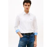 Regular Fit Linen Blend Button-Down Shirt Weiß XXL
