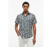 Regular Fit Paper Touch Short Sleeve Shirt Schwarz L