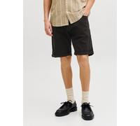 Shorts JACK & JONES "JPSTRICK DYLAN ORIGINAL SHORTS", Herren, Gr. XL, N-Gr, schwarz, Web, Obermaterial: 98% Baumwolle, 2% Elasthan, unifarben, regular fit knielang, Hosen Shorts (32949031-XL) schwarz