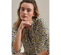 Regular fit Stehkragenbluse Druck Ecru 48 (60.131361-0002-48)