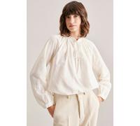 Regular Fit Stehkragenbluse Streifen Ecru 36 (60.134741-0003-36)