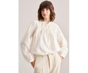 Regular Fit Stehkragenbluse Streifen Ecru 42 (60.134741-0003-42)